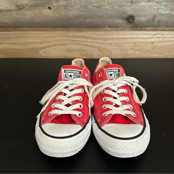Converse All Star Chuck Taylor OX Low Top Sneakers In Red Ladies Size 8 Mens 6 - Picture 6 of 10